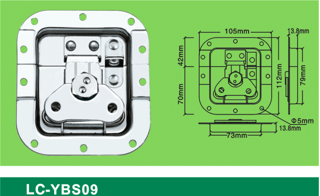LC-YBS09 blank holder hexagon middle-sized Latch,Flight case road case hardware